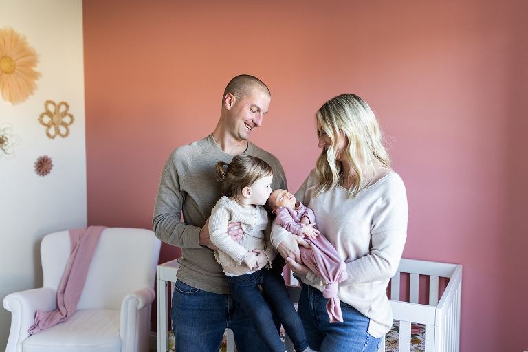 Nursery Lifestyle Newborn Photo Shoot | Warrenton Missouri Family Photography | High Hill Missouri Family Photographer | Montgomery City Missouri Family Photographer | Outdoor Photographer | Family of six |