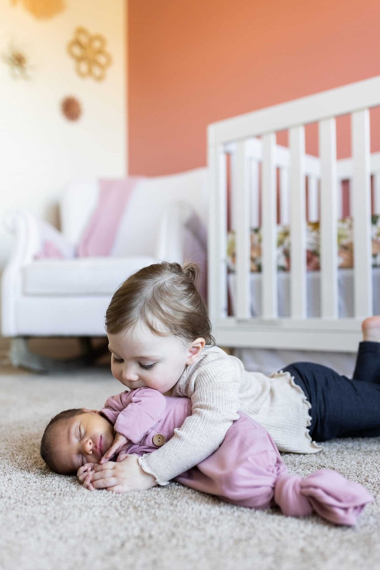 Nursery Lifestyle Newborn Photo Shoot | Warrenton Missouri Family Photography | High Hill Missouri Family Photographer | Montgomery City Missouri Family Photographer | Outdoor Photographer | Family of six |