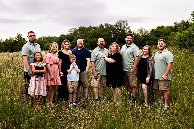 Overcast skies, shy smiles, and sweet family moments. See this extended family session at August A. Busch Conservation Area in St Charles County MO.
