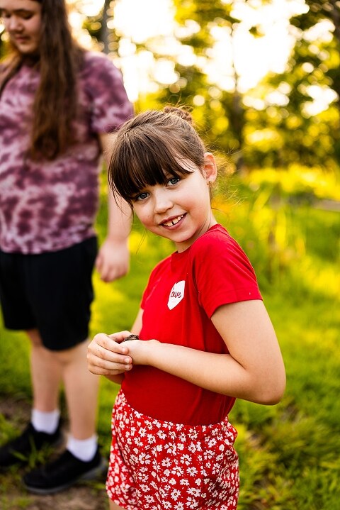 Kids exploring during Summertime Minis core memories session | Children running and laughing during summer adventure photos  | Mom with kids capturing real life summertime memories